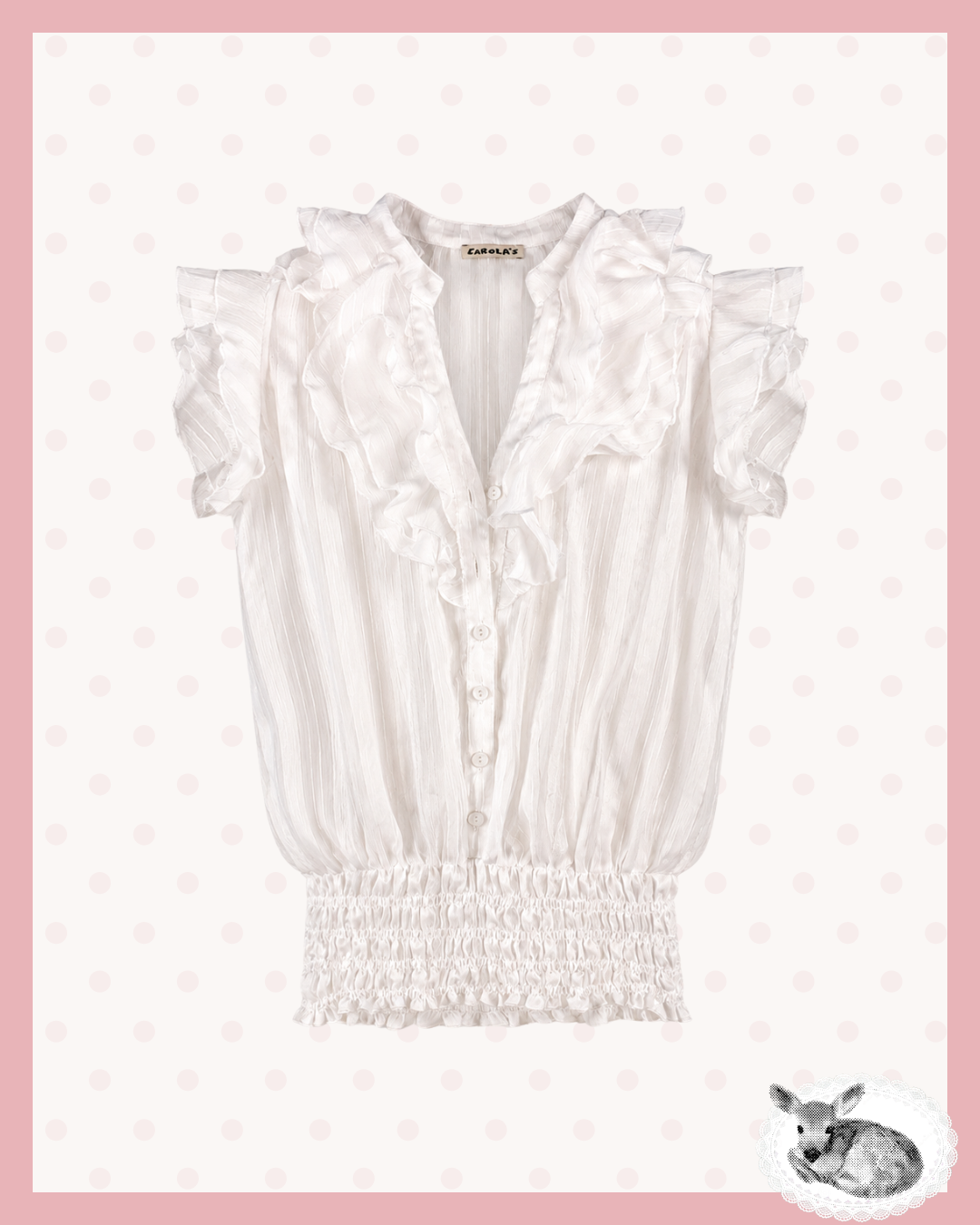 first frost — blusa vintage con volantes