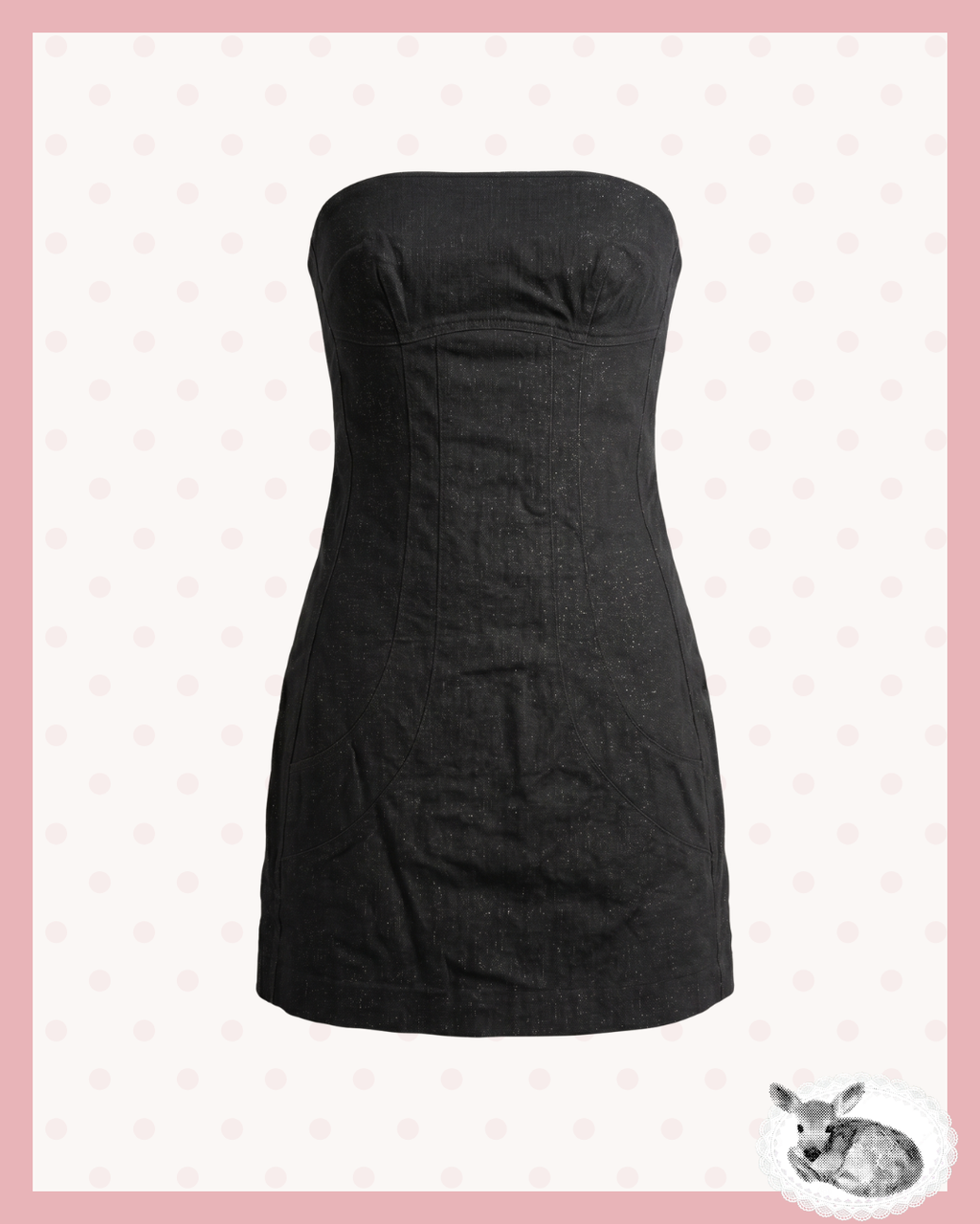 midnight corset — vestido strapless negro
