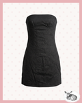 midnight corset — vestido strapless negro