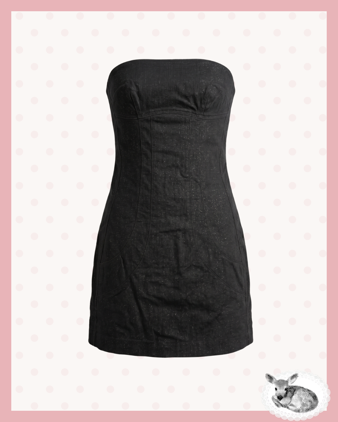 midnight corset — vestido strapless negro