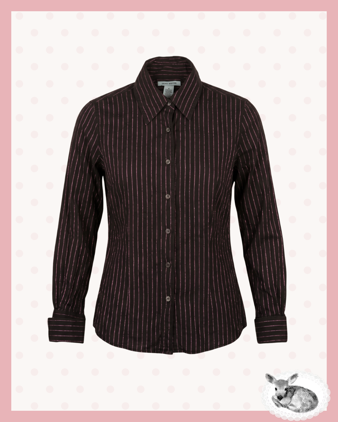 pink chalk — camisa vintage a rayas rosas