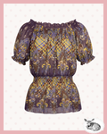 gypsy soul — blusa off shoulder paisley