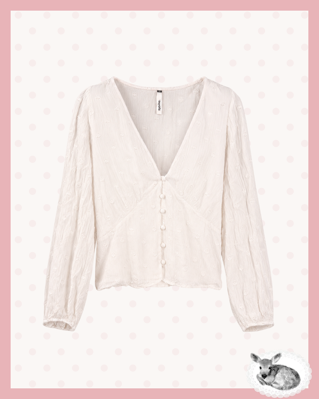 cloud nine — blusa blanca con flores
