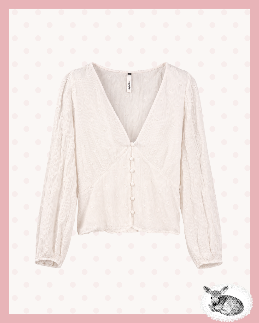 cloud nine — blusa blanca con flores