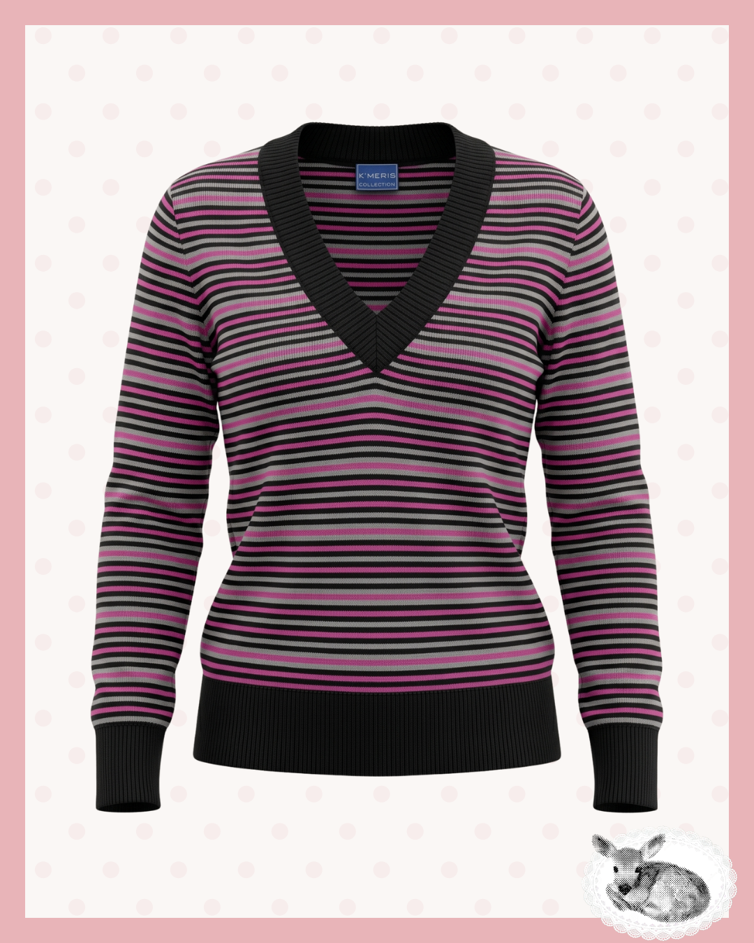 sugar stripes — sweater a rayas v neck