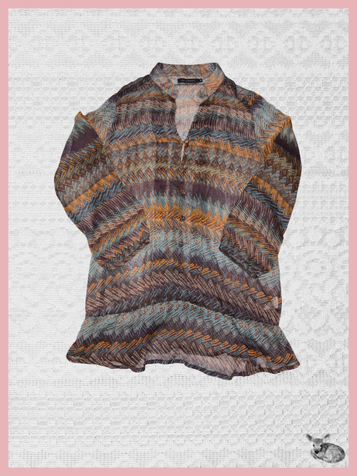 autumn haze — blusa vintage estampada