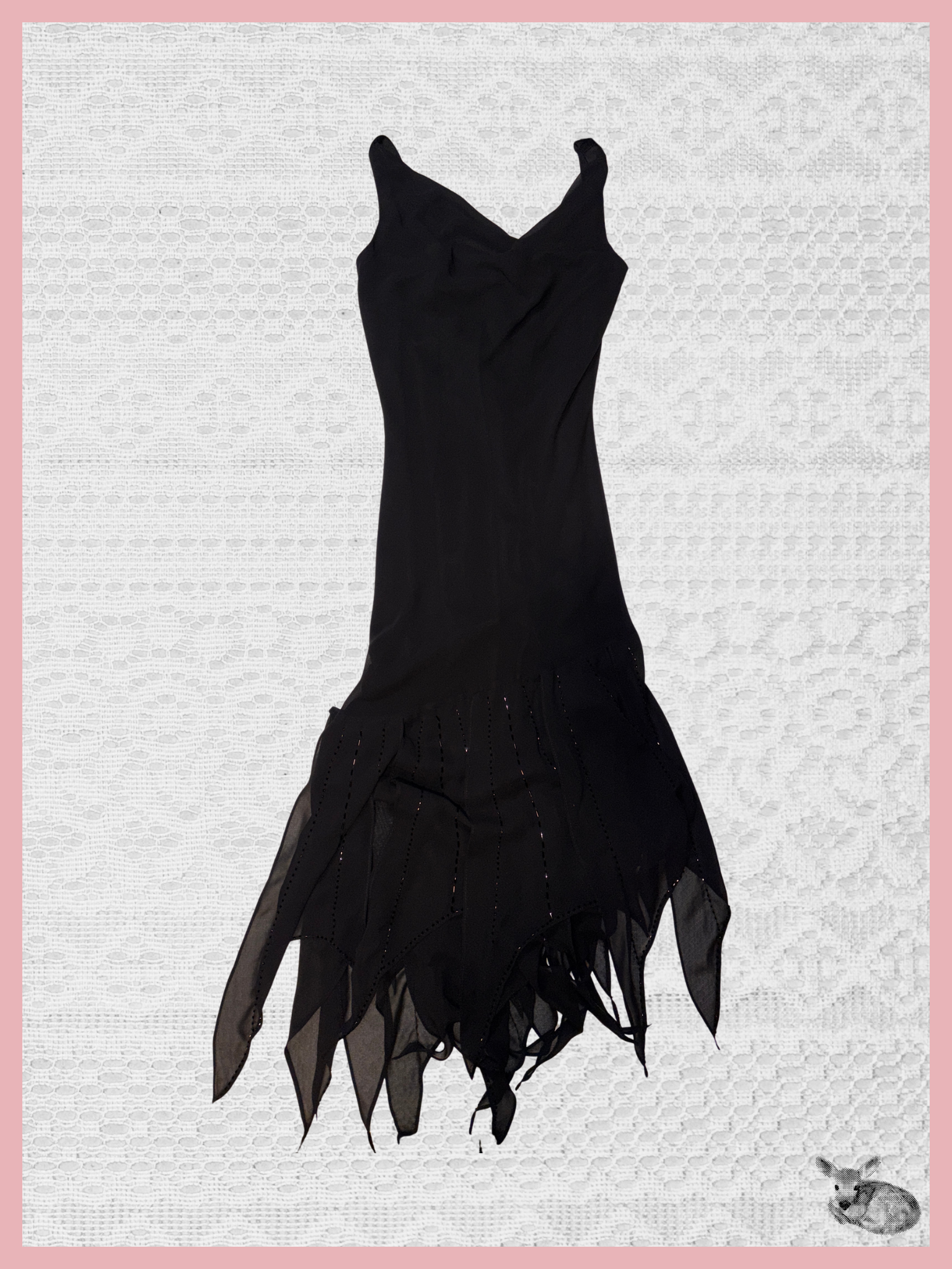black water — vestido negro pañuelo