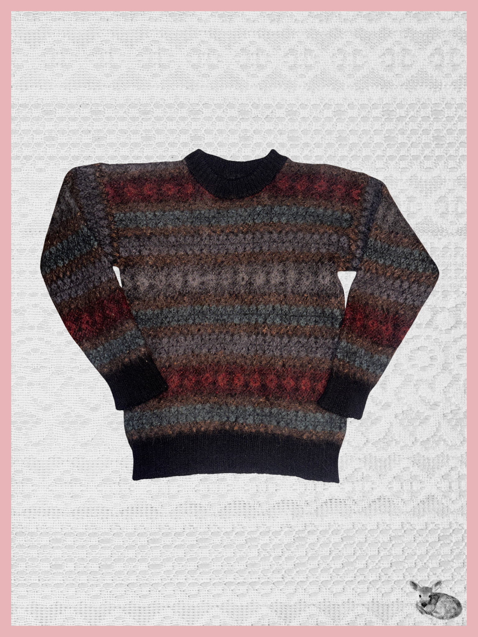 foggy forest — sweater mohair multicolor