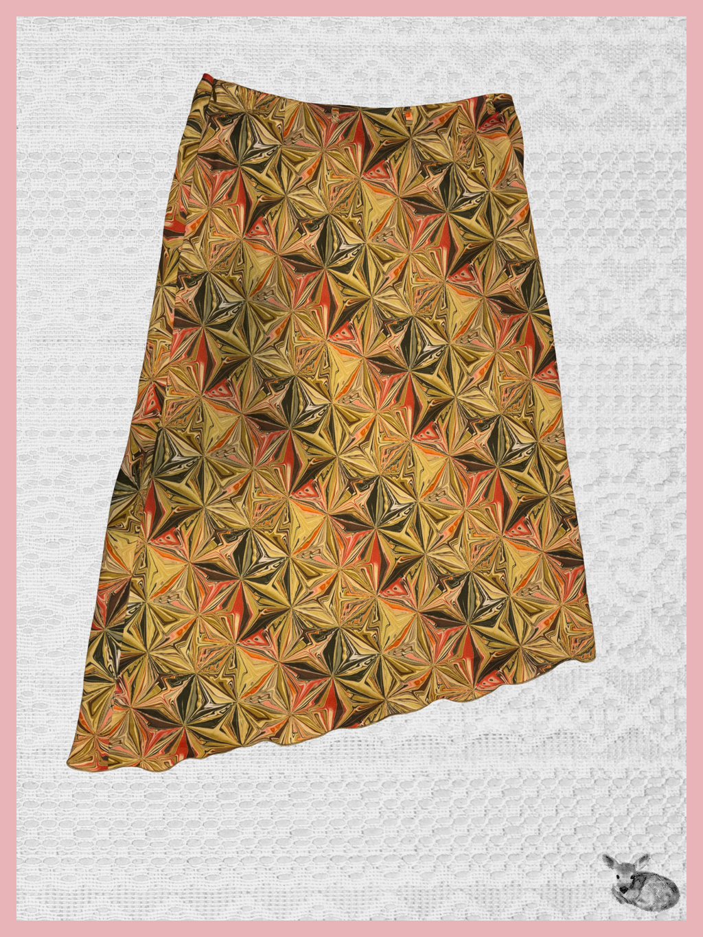 kaleidoscope — falda midi asimétrica