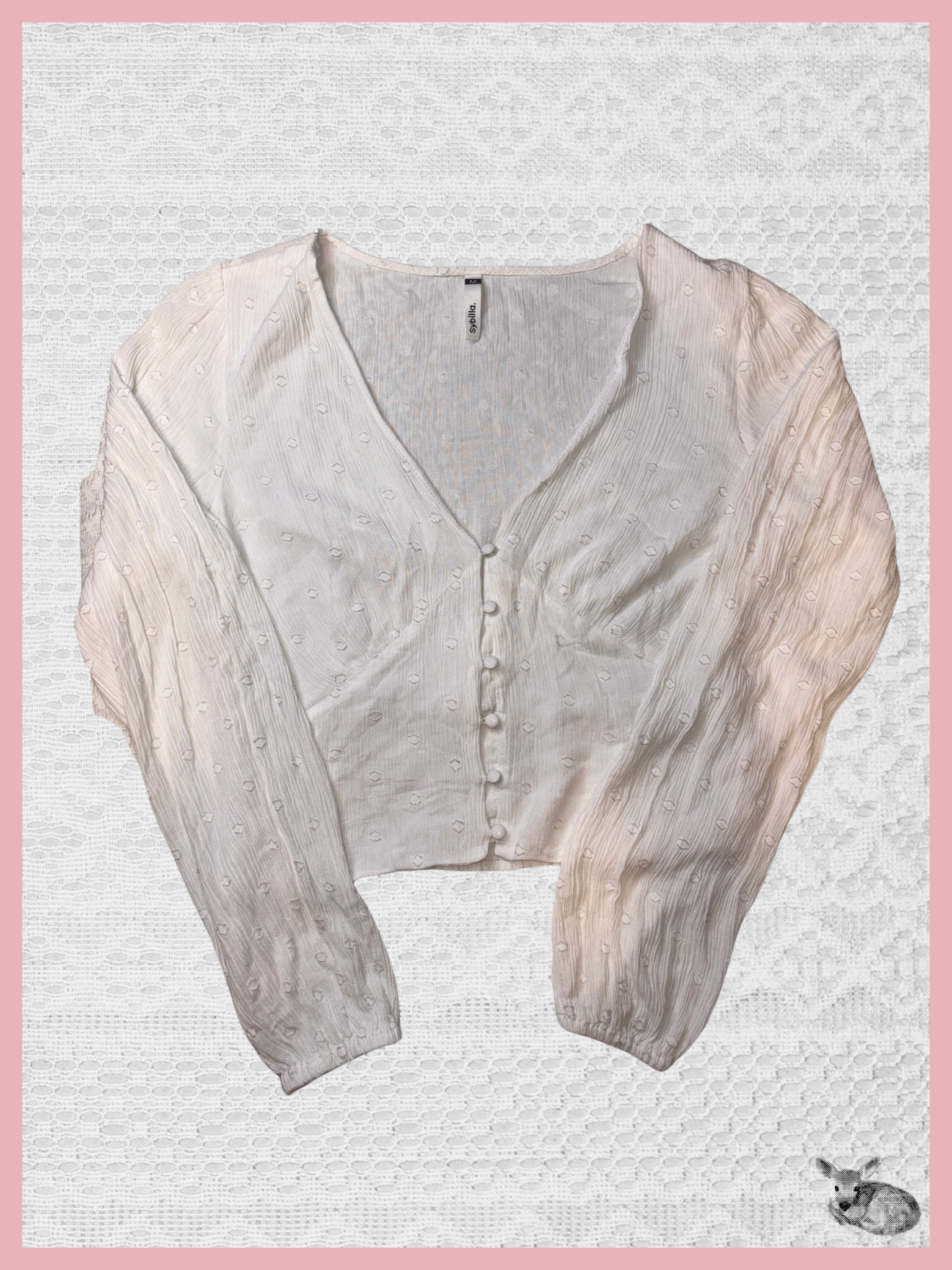 cloud nine — blusa blanca con flores