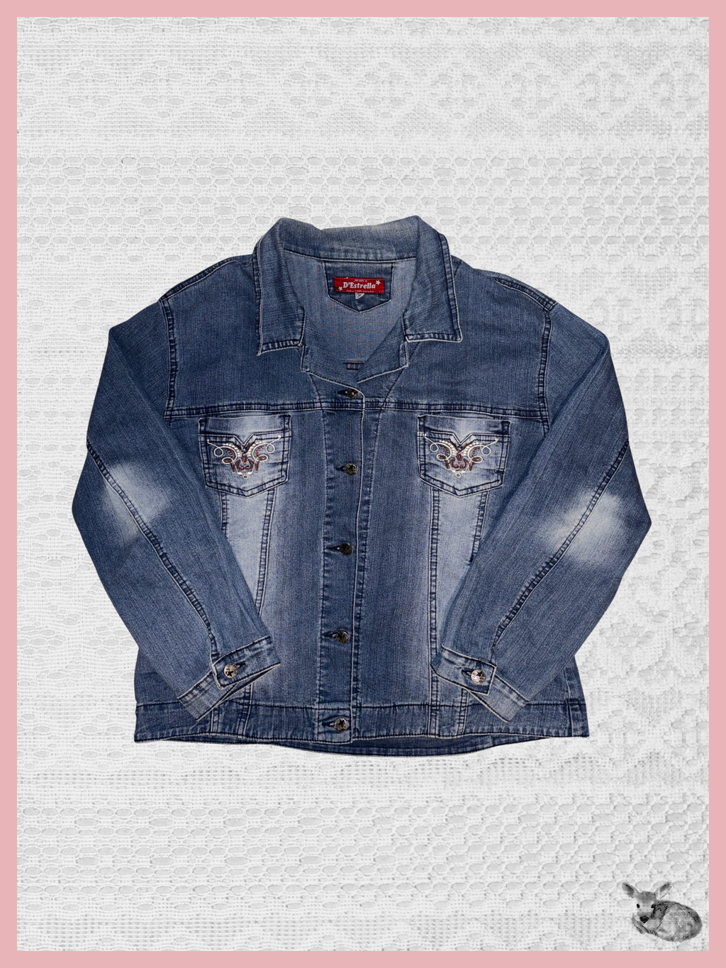 wings of denim — casaca denim bordada