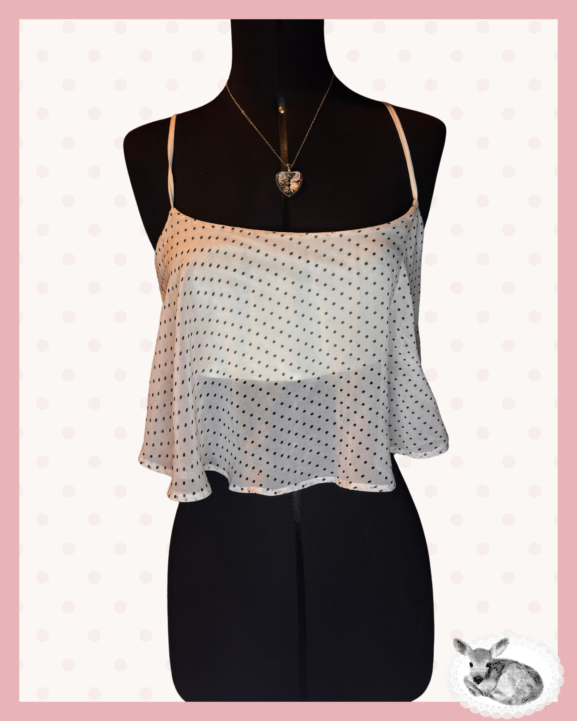snowfall dots — top blanco de lunares