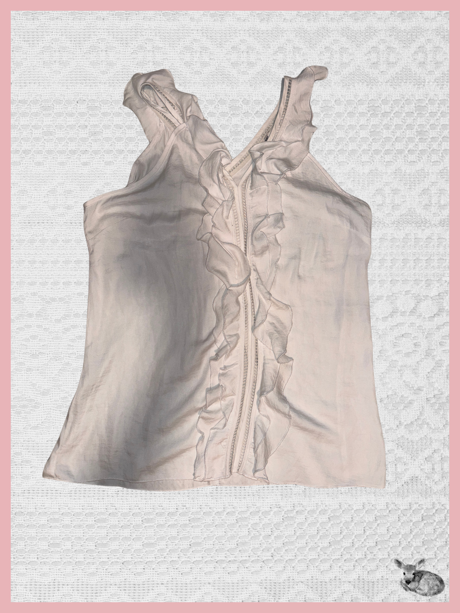 cloud ruffle — top blanco con volante