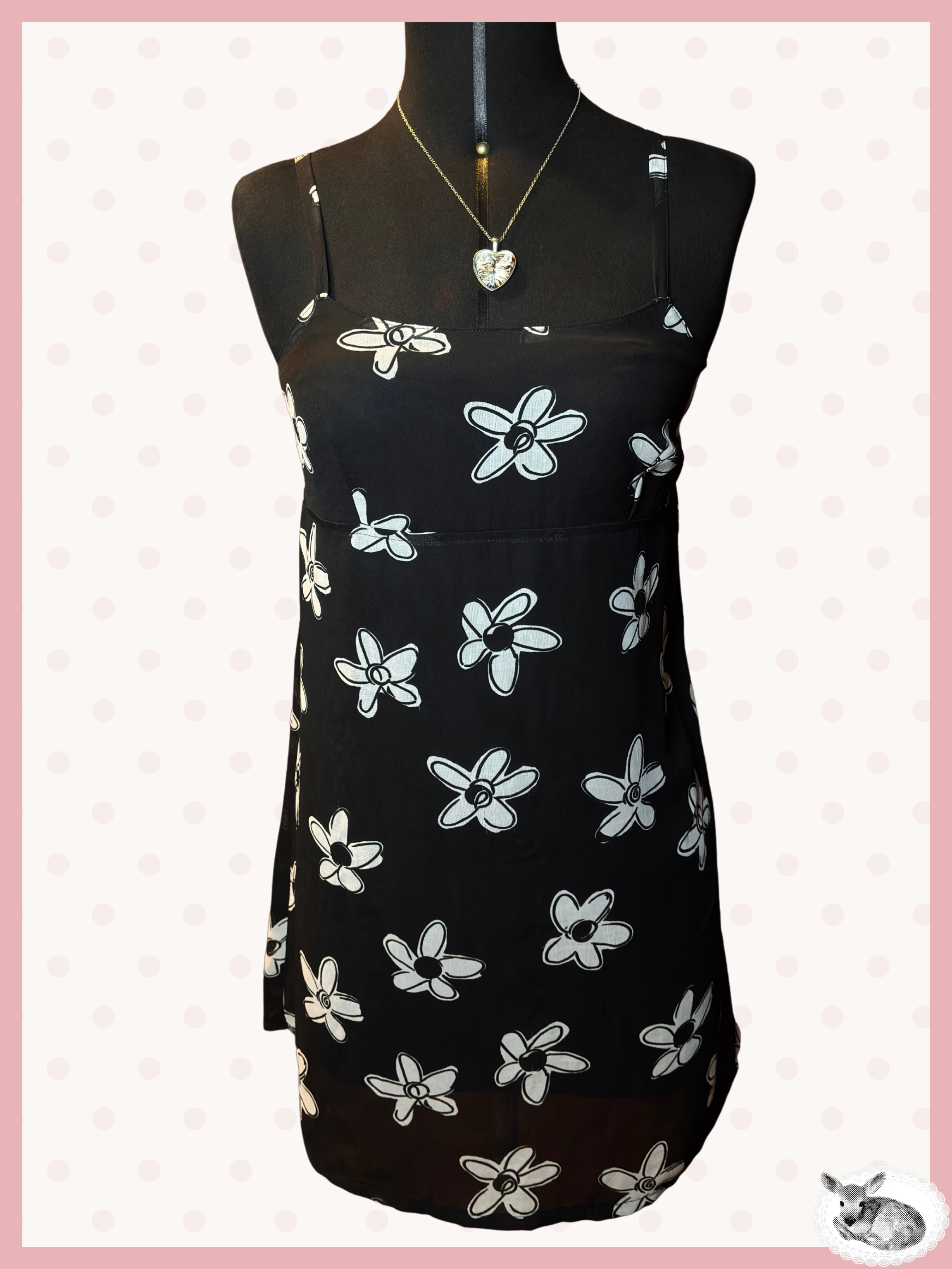 midnight garden — slip dress floral