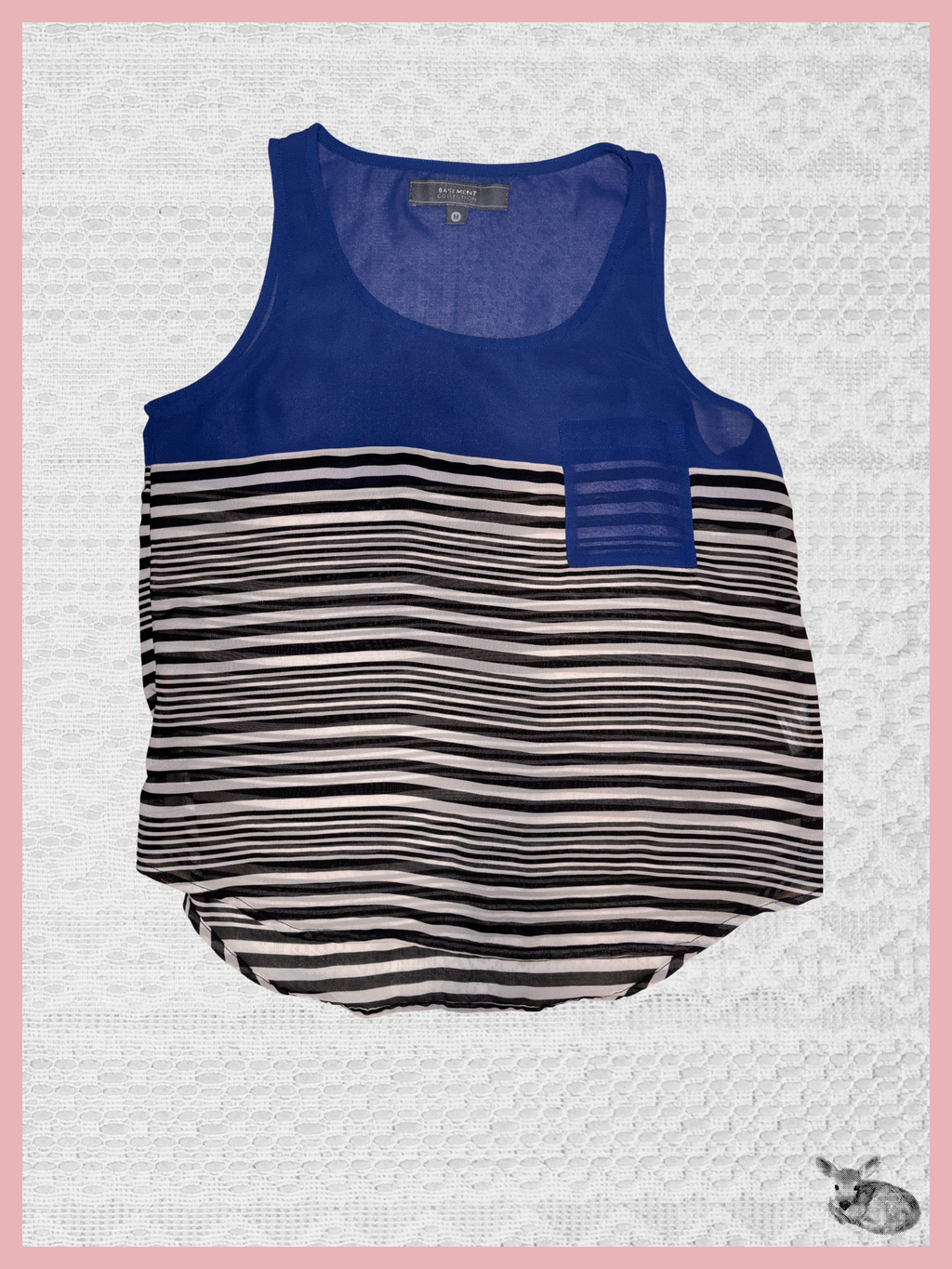 sailor soul — top azul marino bicolor