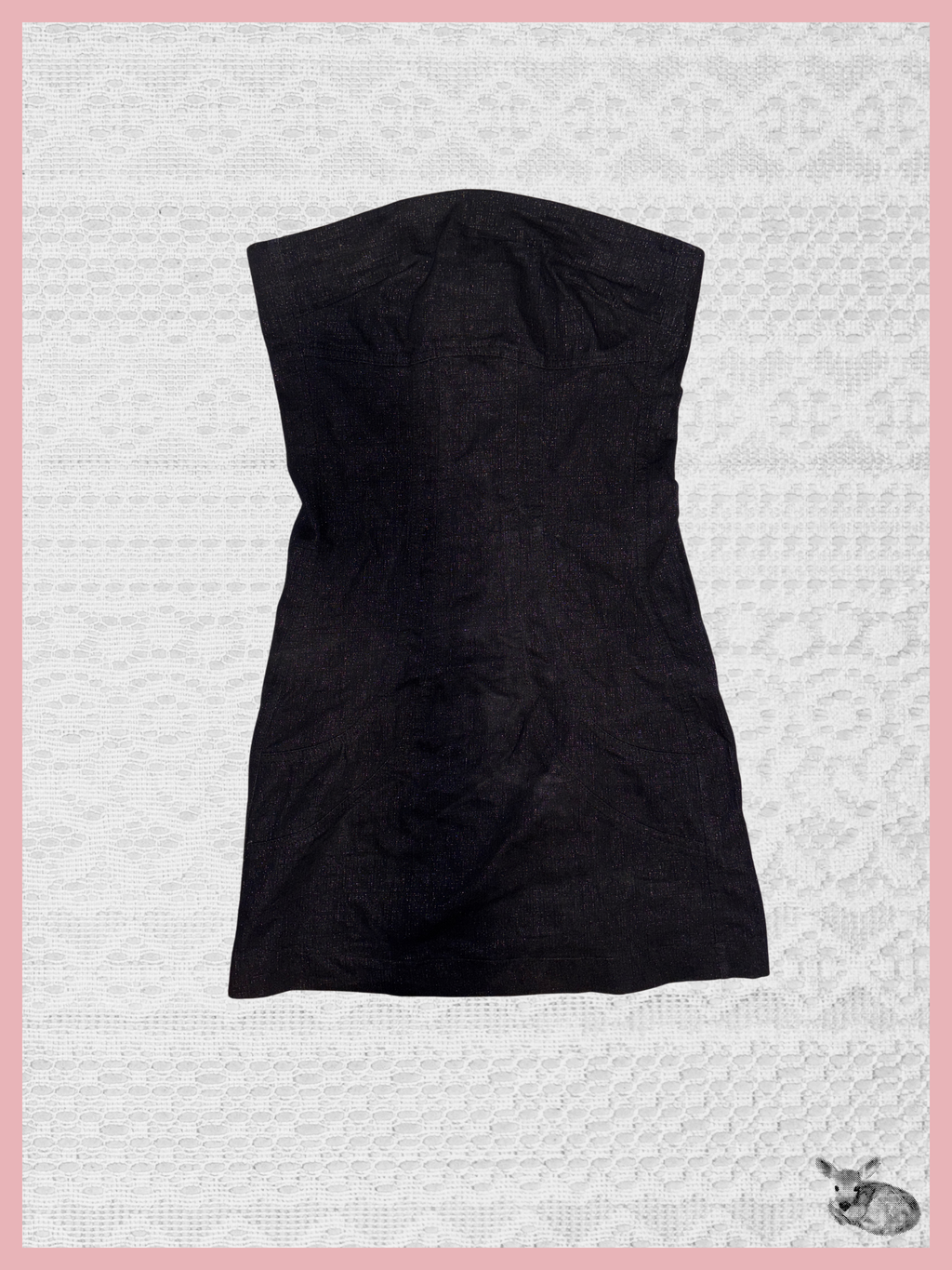 midnight corset — vestido strapless negro