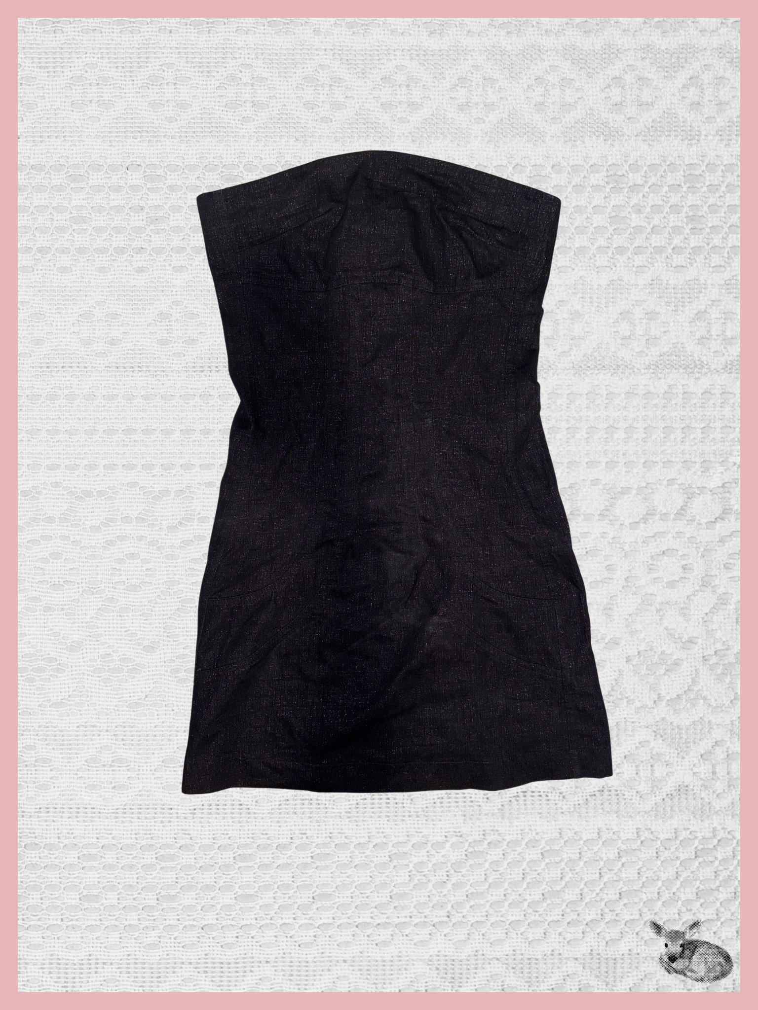 midnight corset — vestido strapless negro