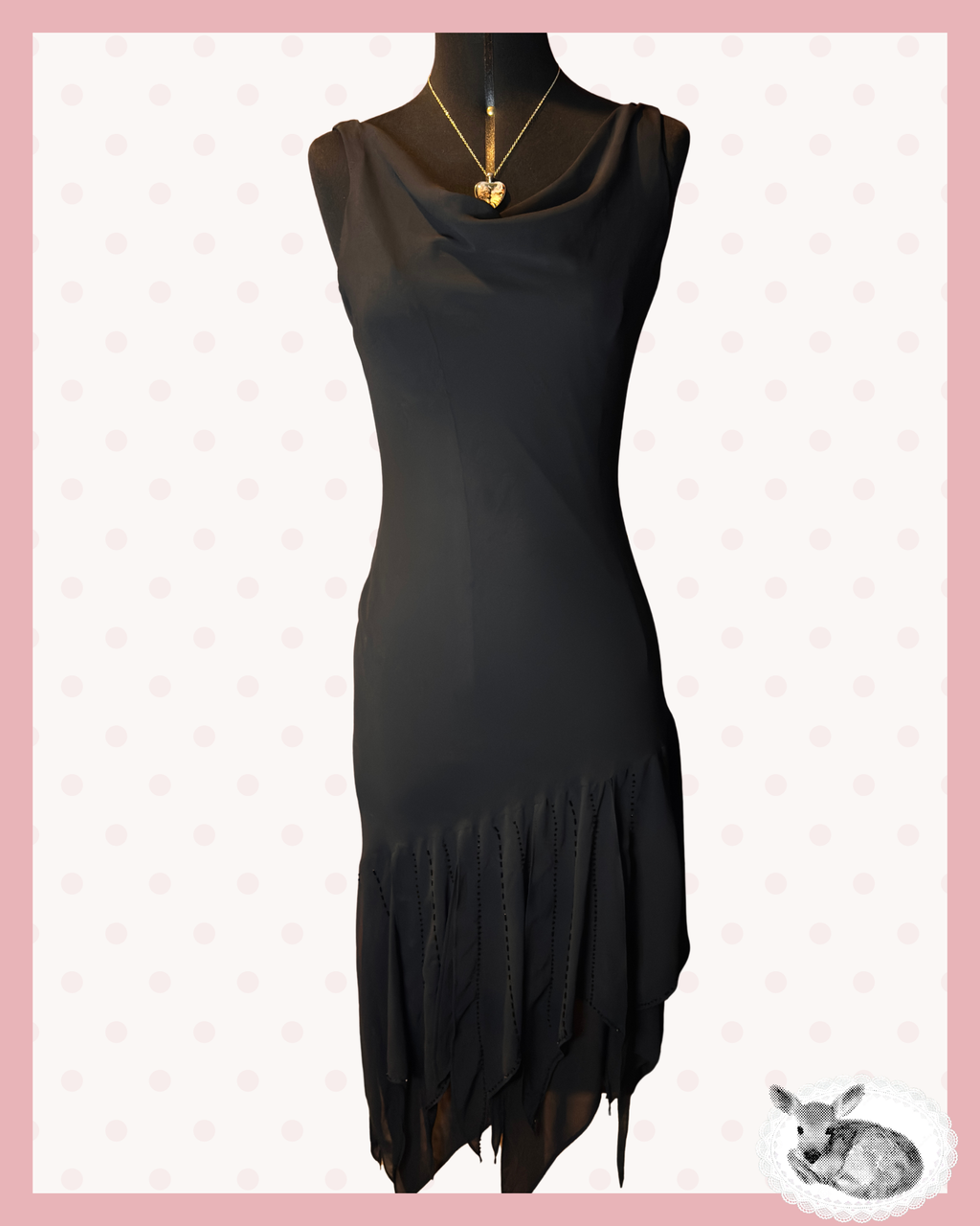 black water — vestido negro pañuelo