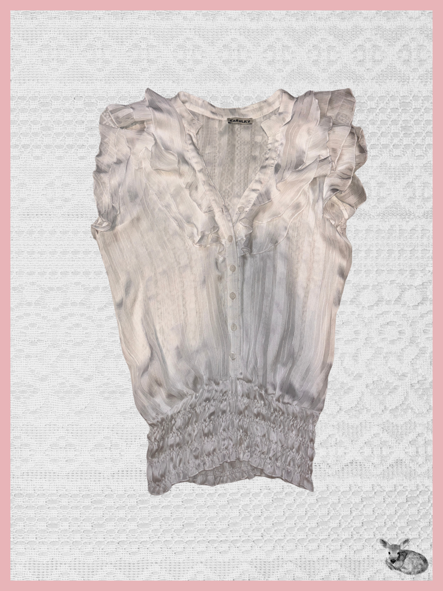 first frost — blusa vintage con volantes