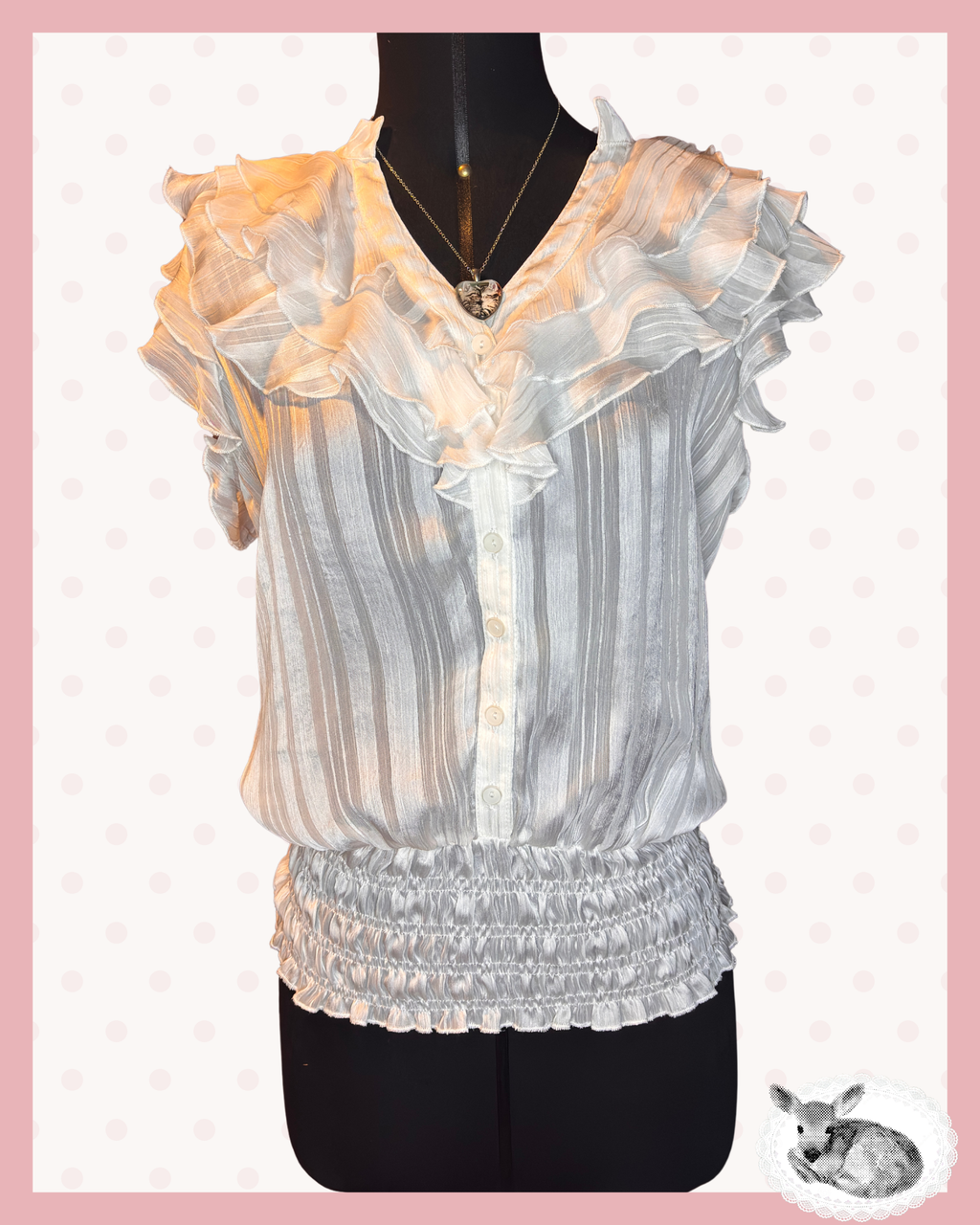 first frost — blusa vintage con volantes