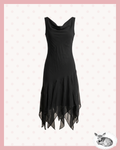 black water — vestido negro pañuelo