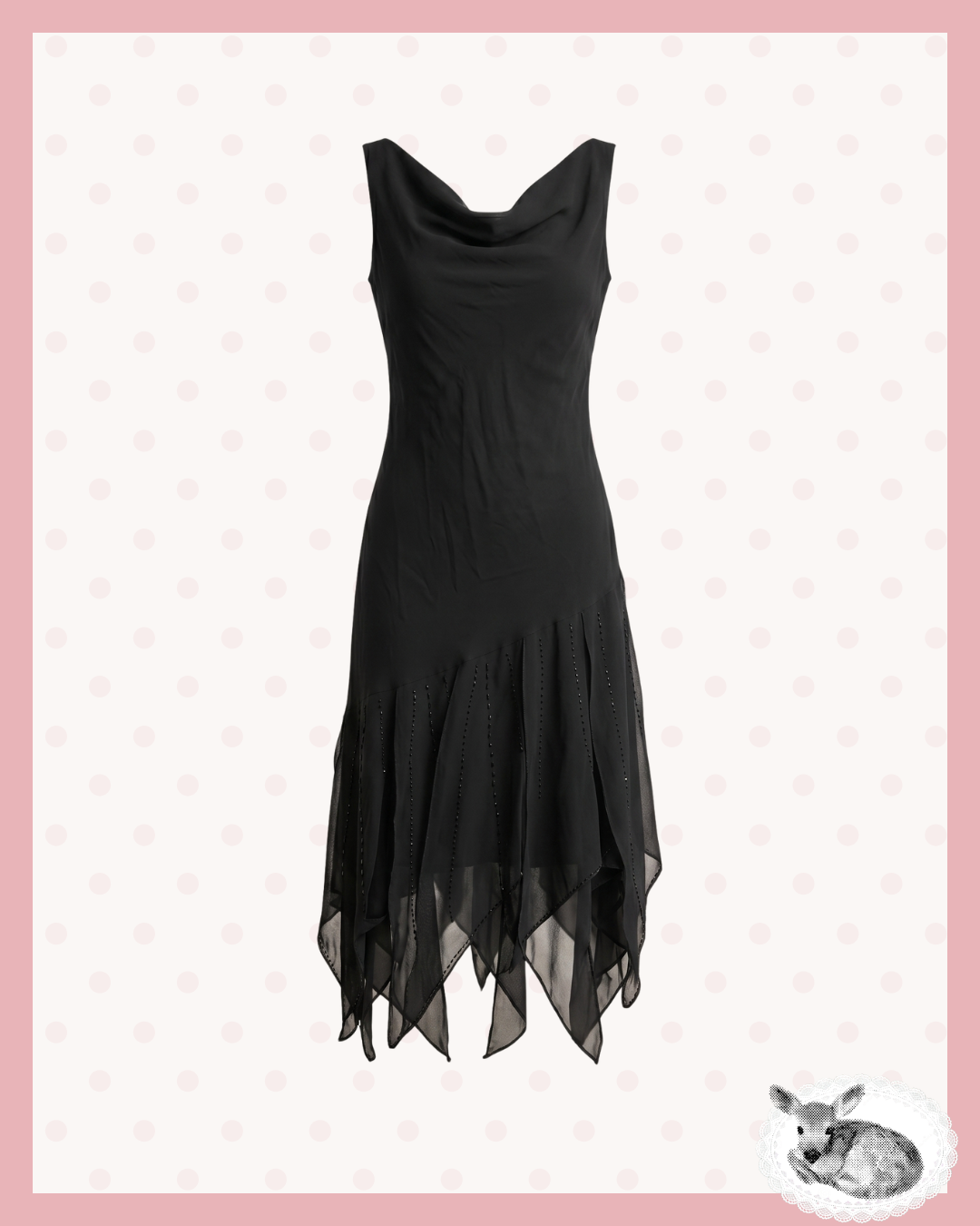 black water — vestido negro pañuelo