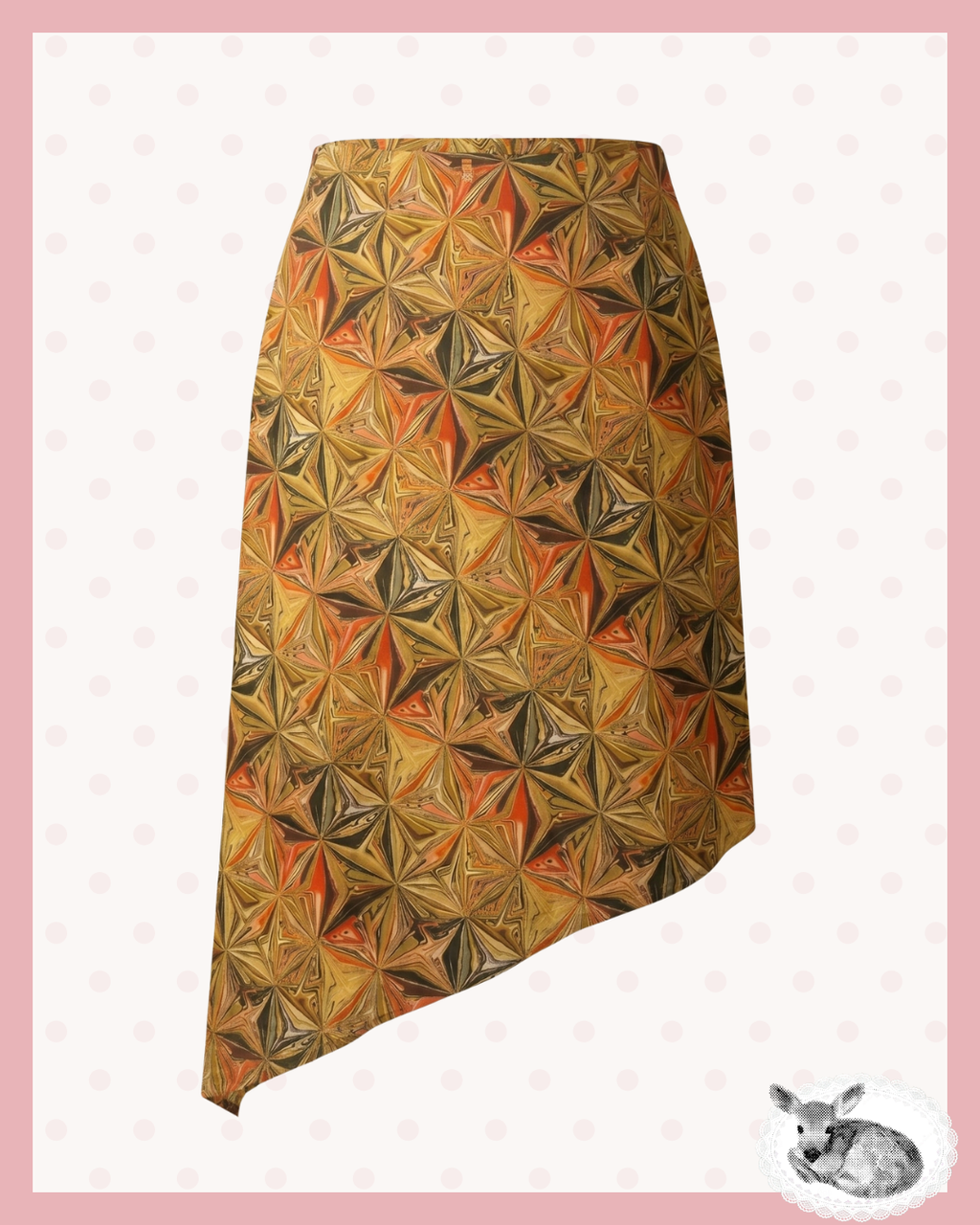 kaleidoscope — falda midi asimétrica