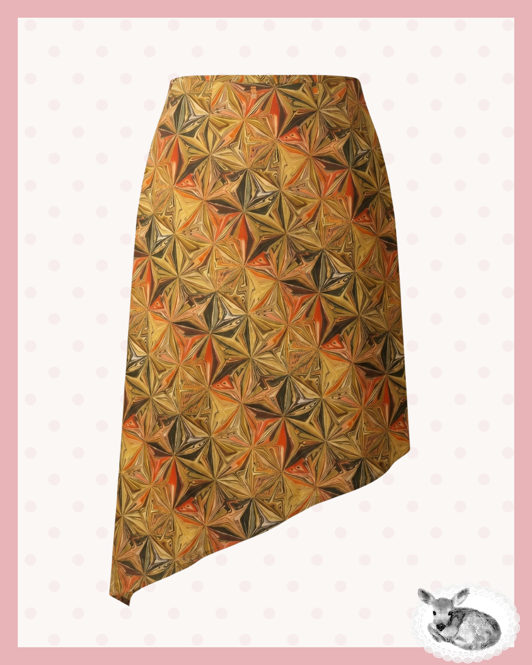 kaleidoscope — falda midi asimétrica