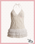 lace reverie — vestido halter encaje