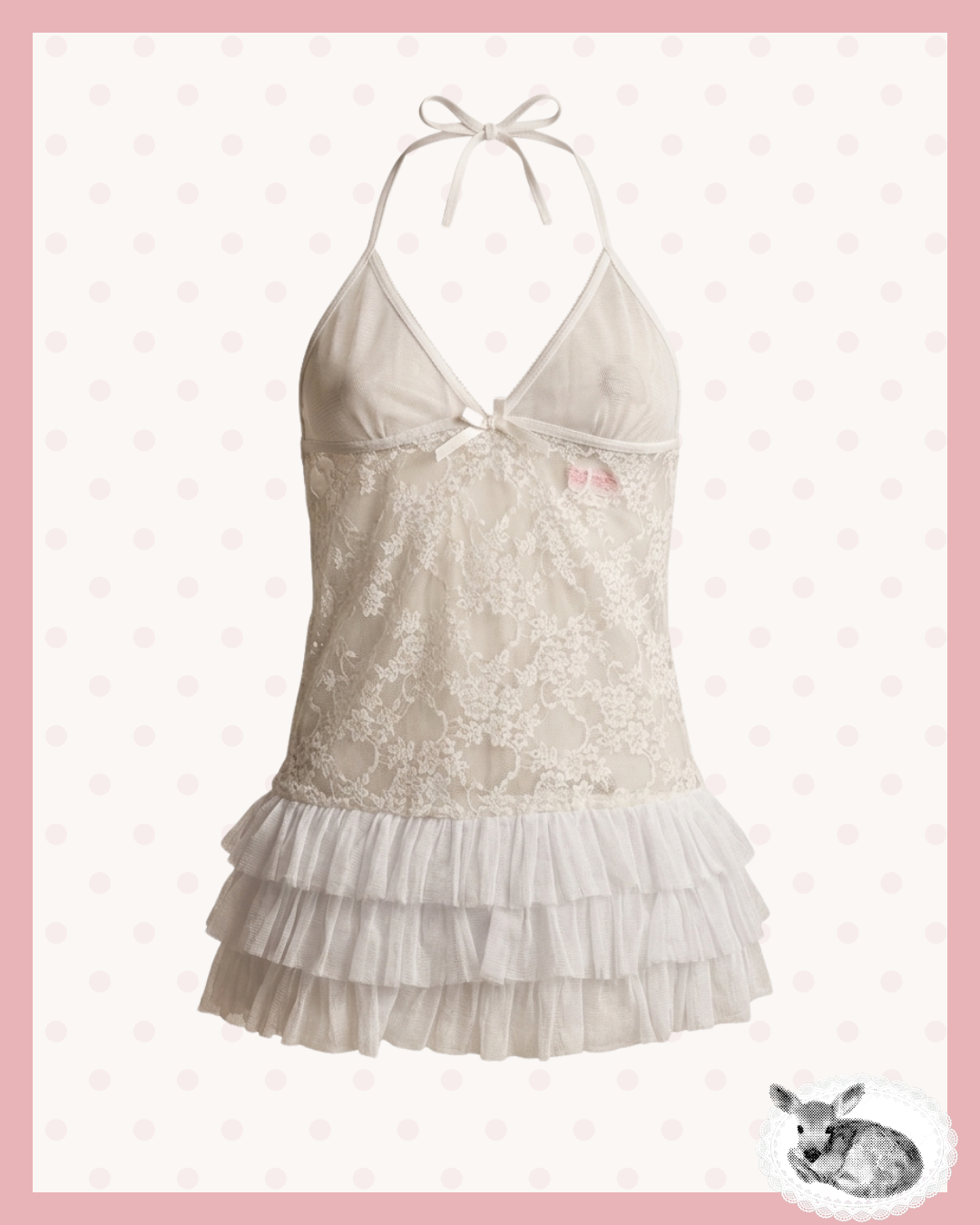 lace reverie — vestido halter encaje
