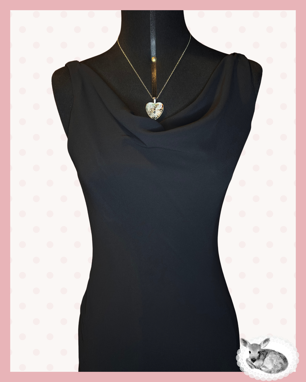 black water — vestido negro pañuelo