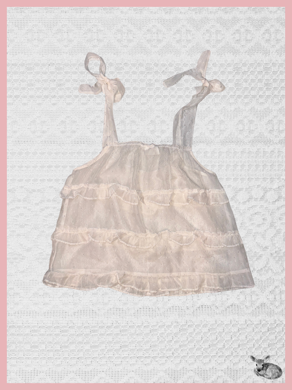 ribbon top — top crema con lazos