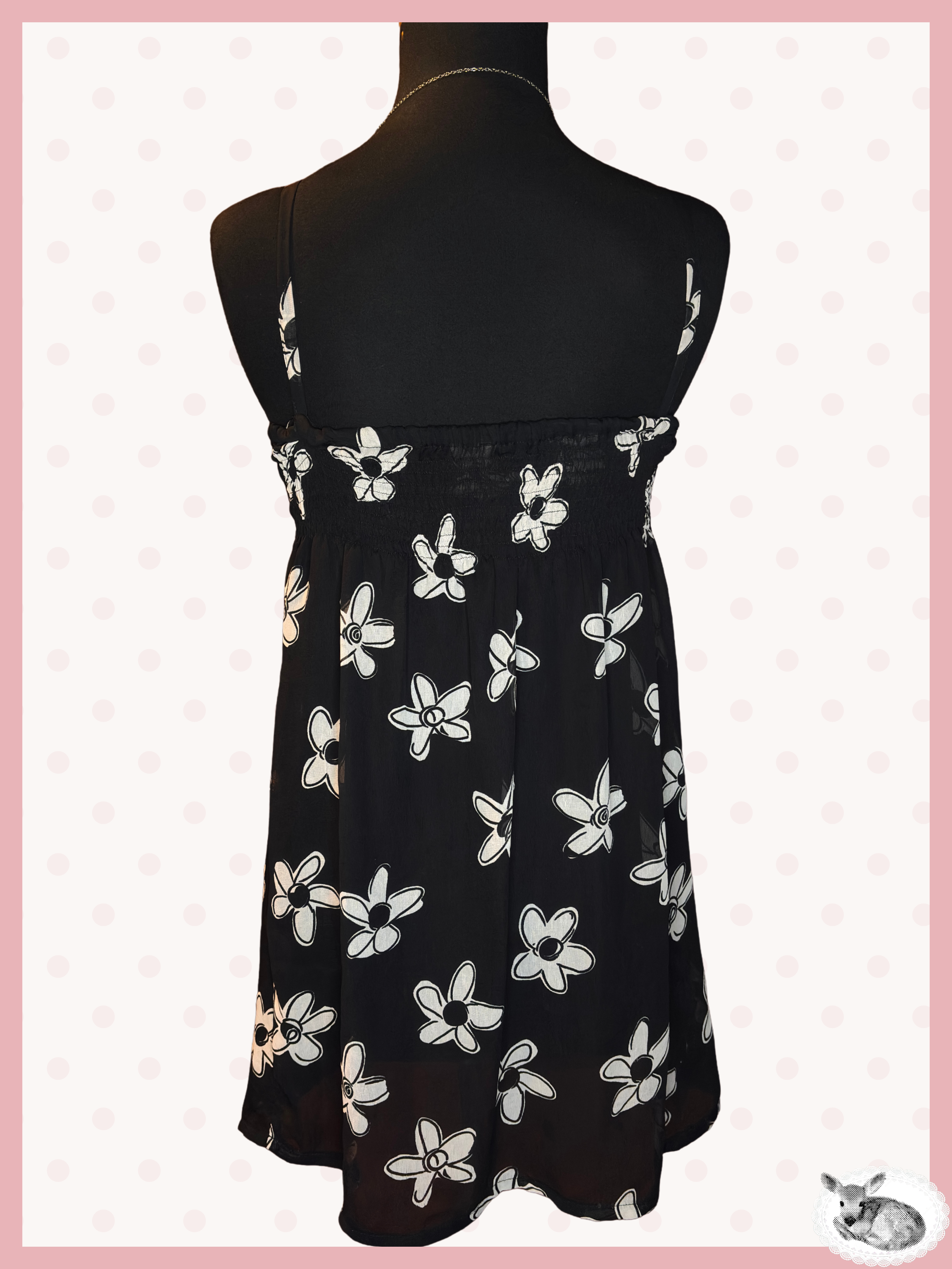 midnight garden — slip dress floral
