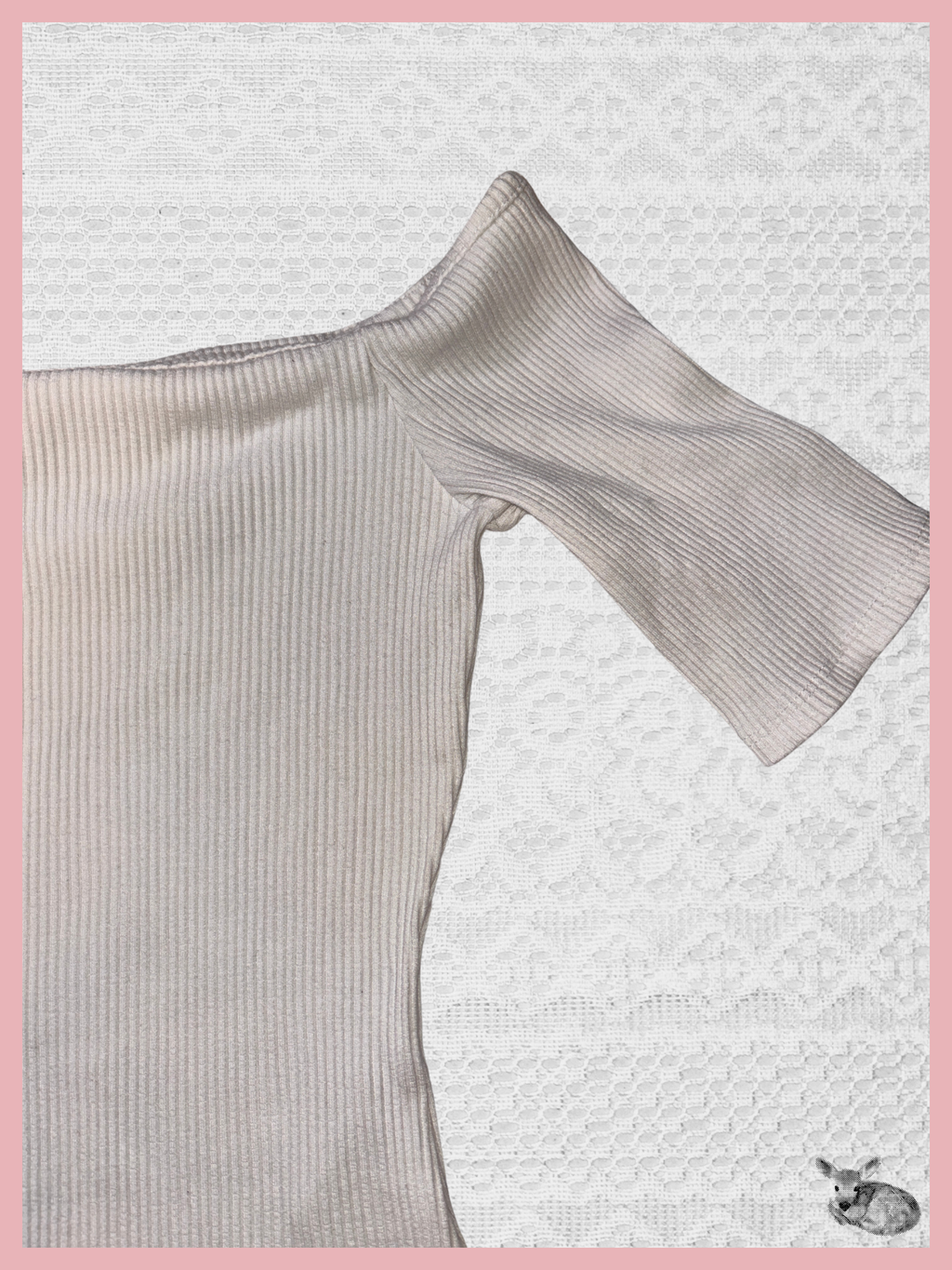 ivory shoulder — top off shoulder acanalado