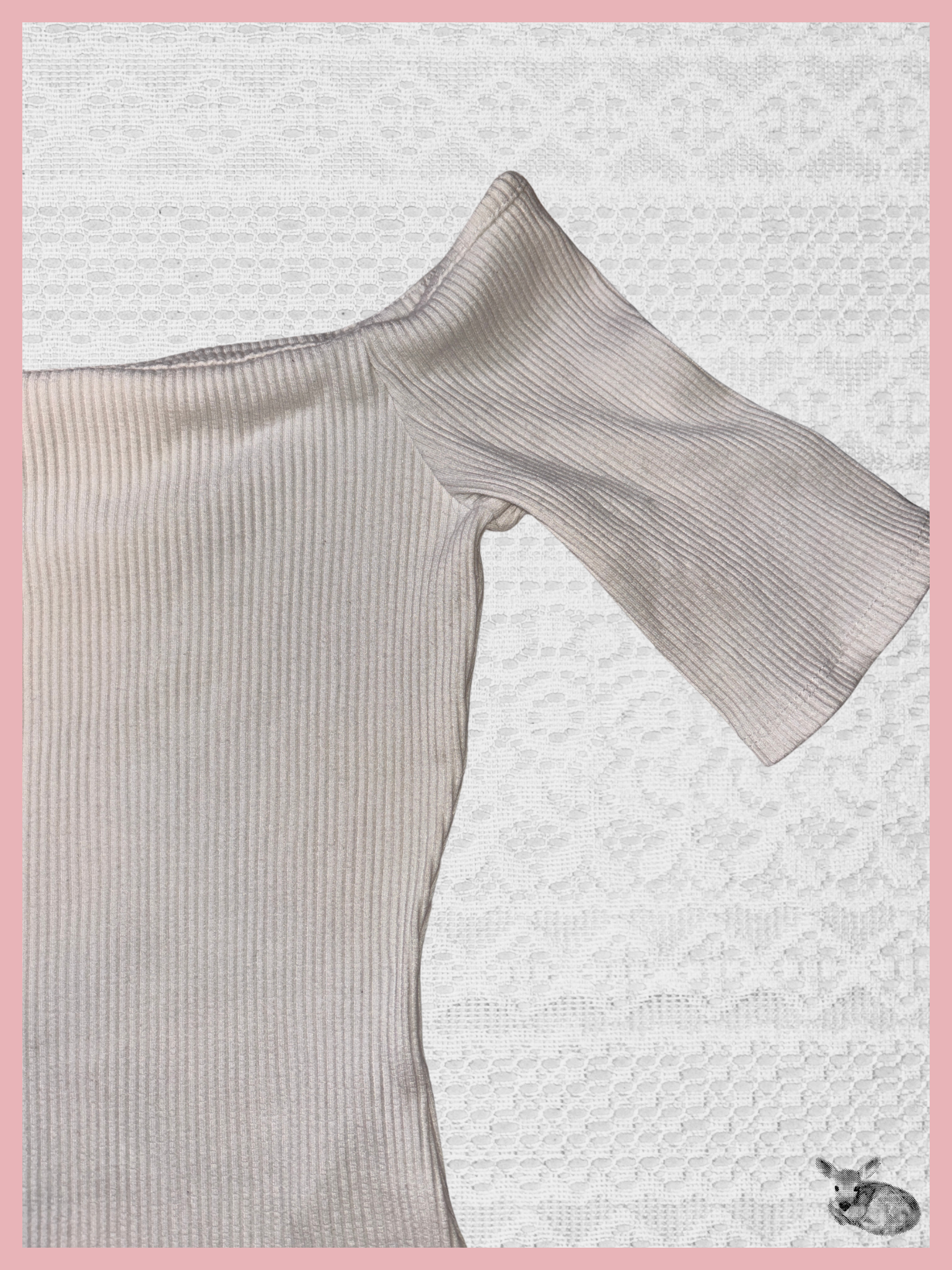 ivory shoulder — top off shoulder acanalado