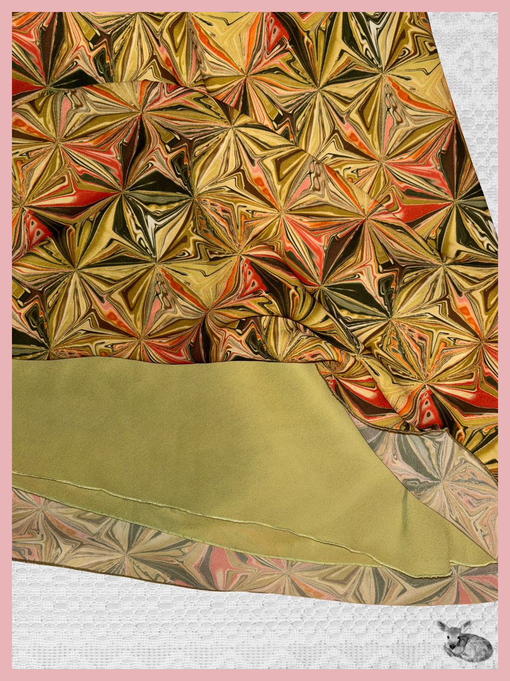 kaleidoscope — falda midi asimétrica