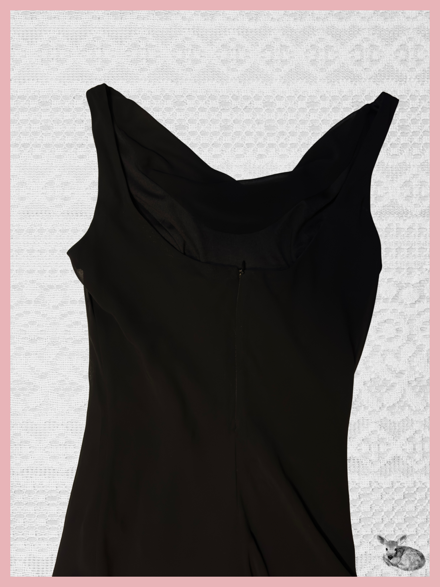 black water — vestido negro pañuelo