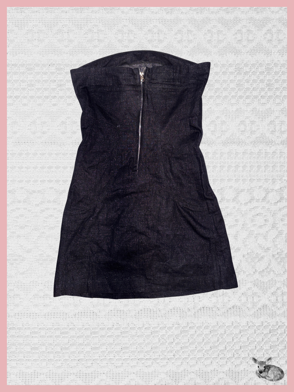midnight corset — vestido strapless negro