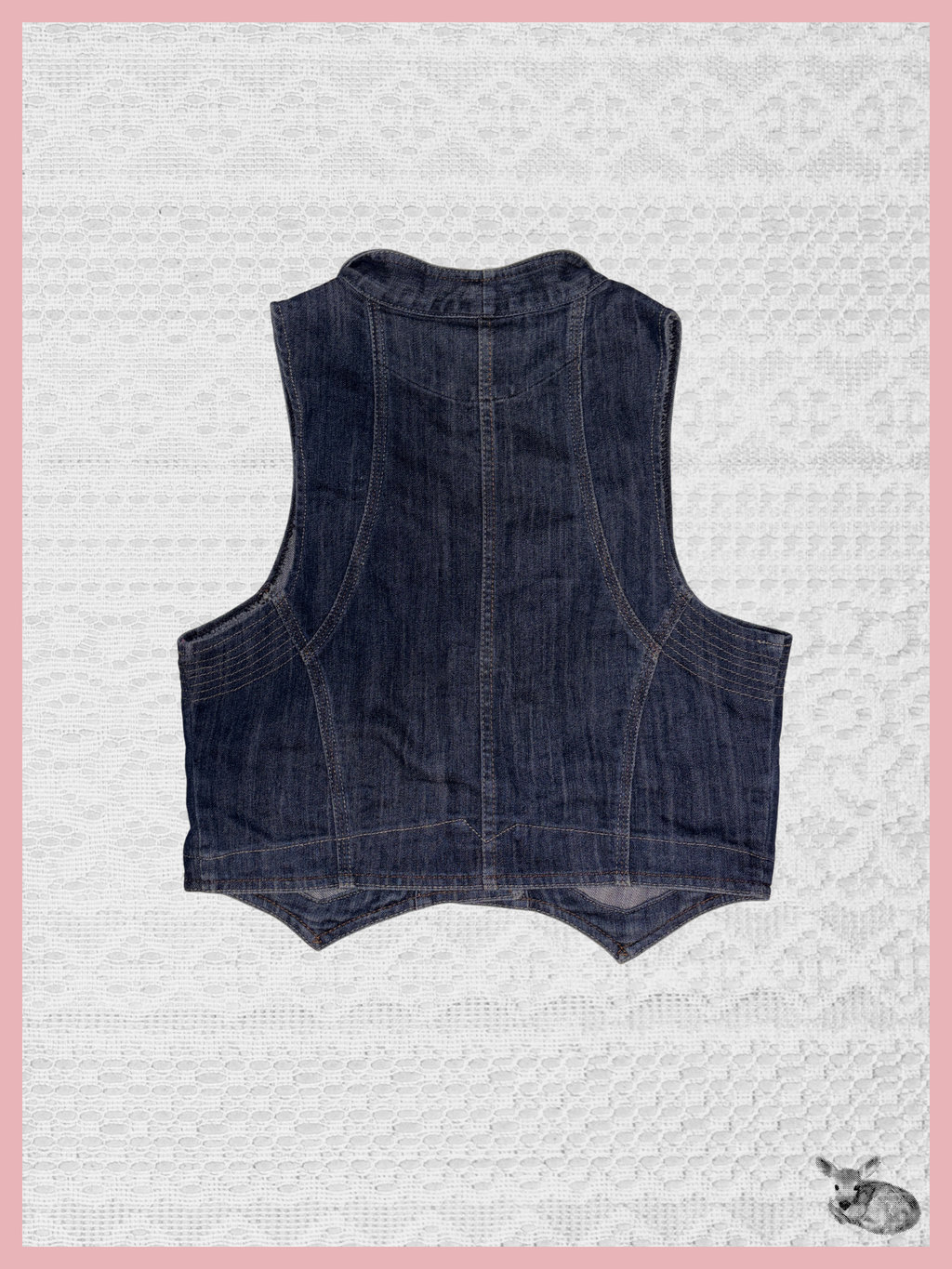 blue monday — chaleco denim con botones