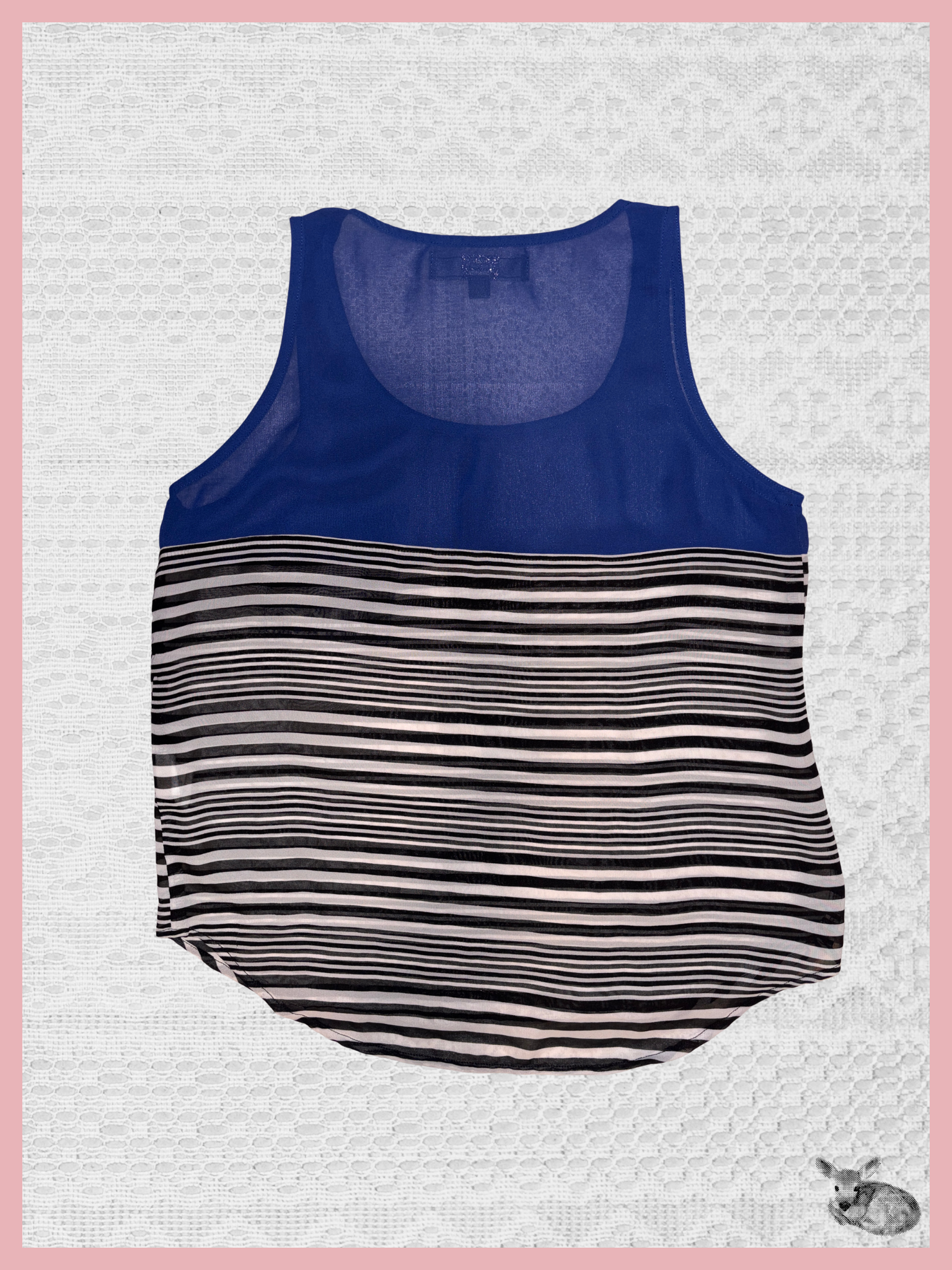 sailor soul — top azul marino bicolor