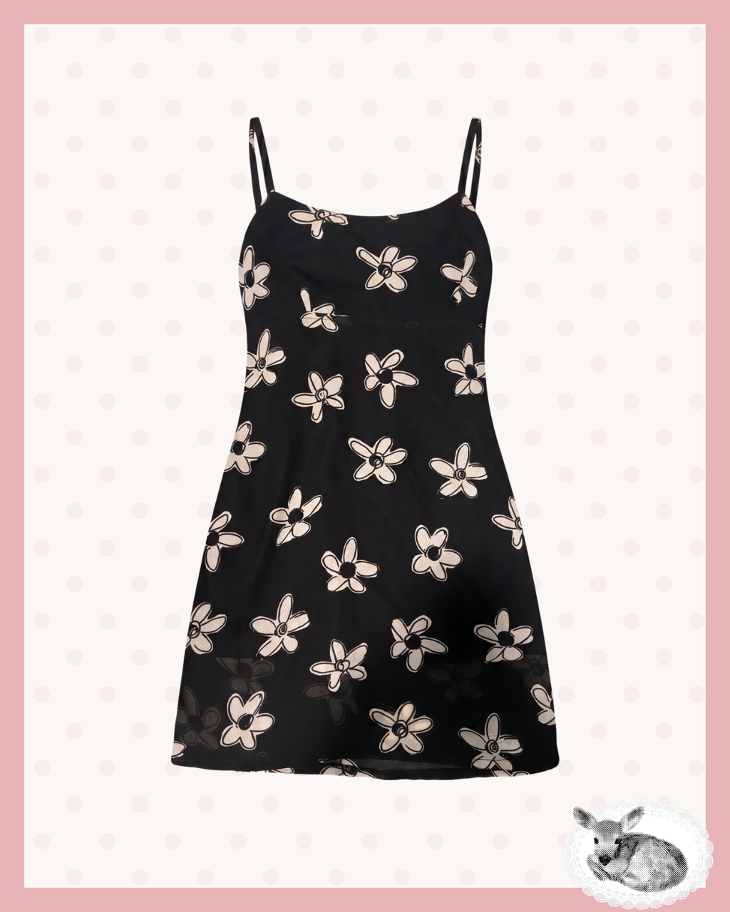 midnight garden — slip dress floral