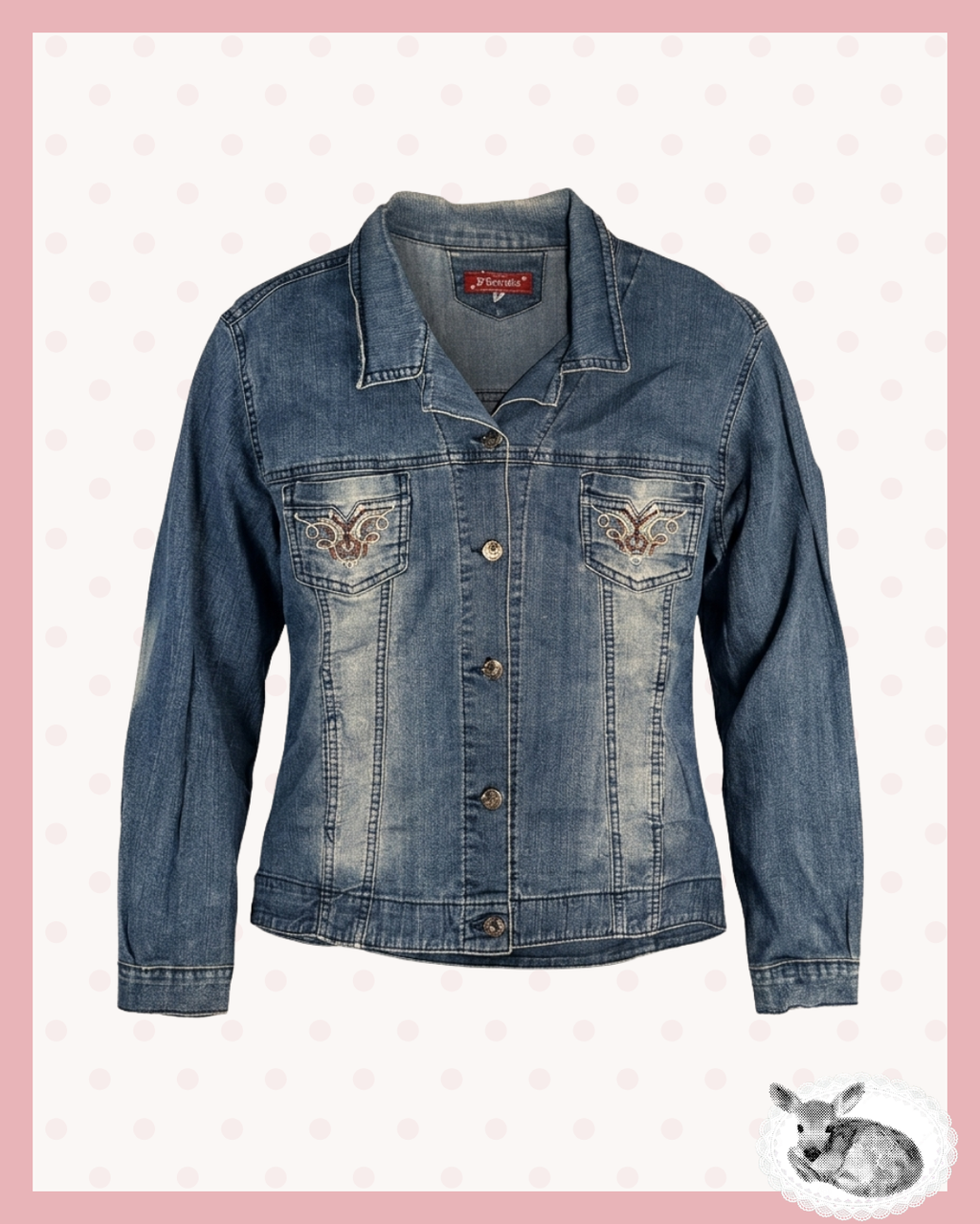 wings of denim — casaca denim bordada