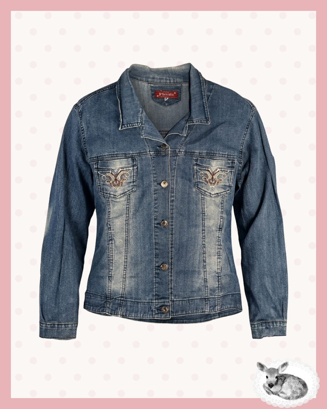 wings of denim — casaca denim bordada