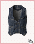 blue monday — chaleco denim con botones