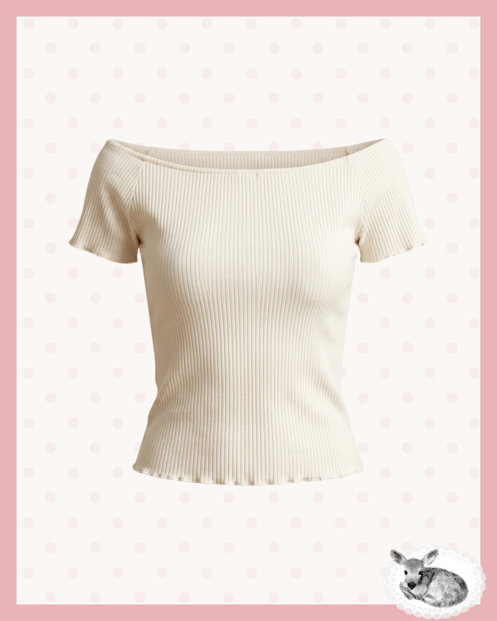ivory shoulder — top off shoulder acanalado