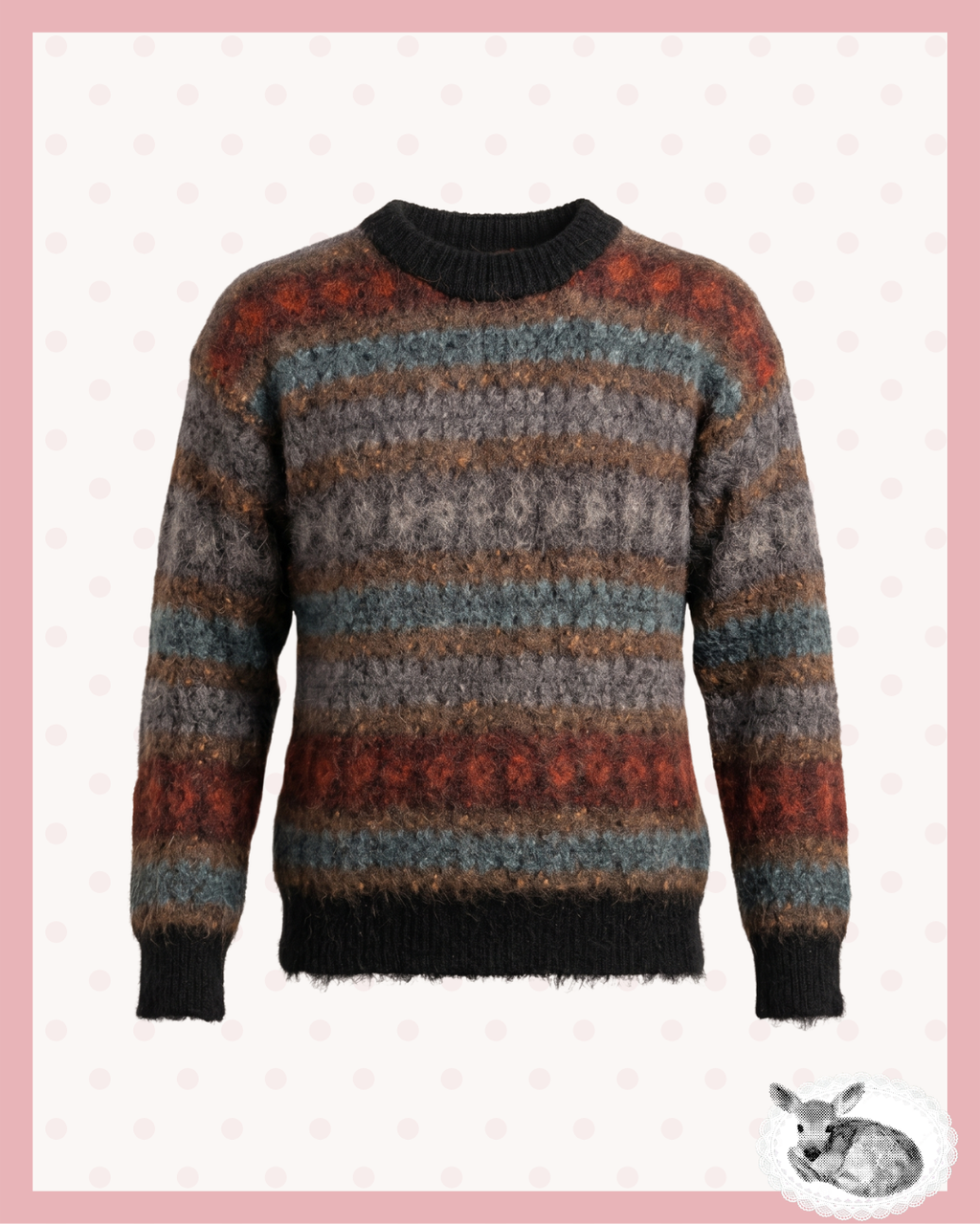 foggy forest — sweater mohair multicolor