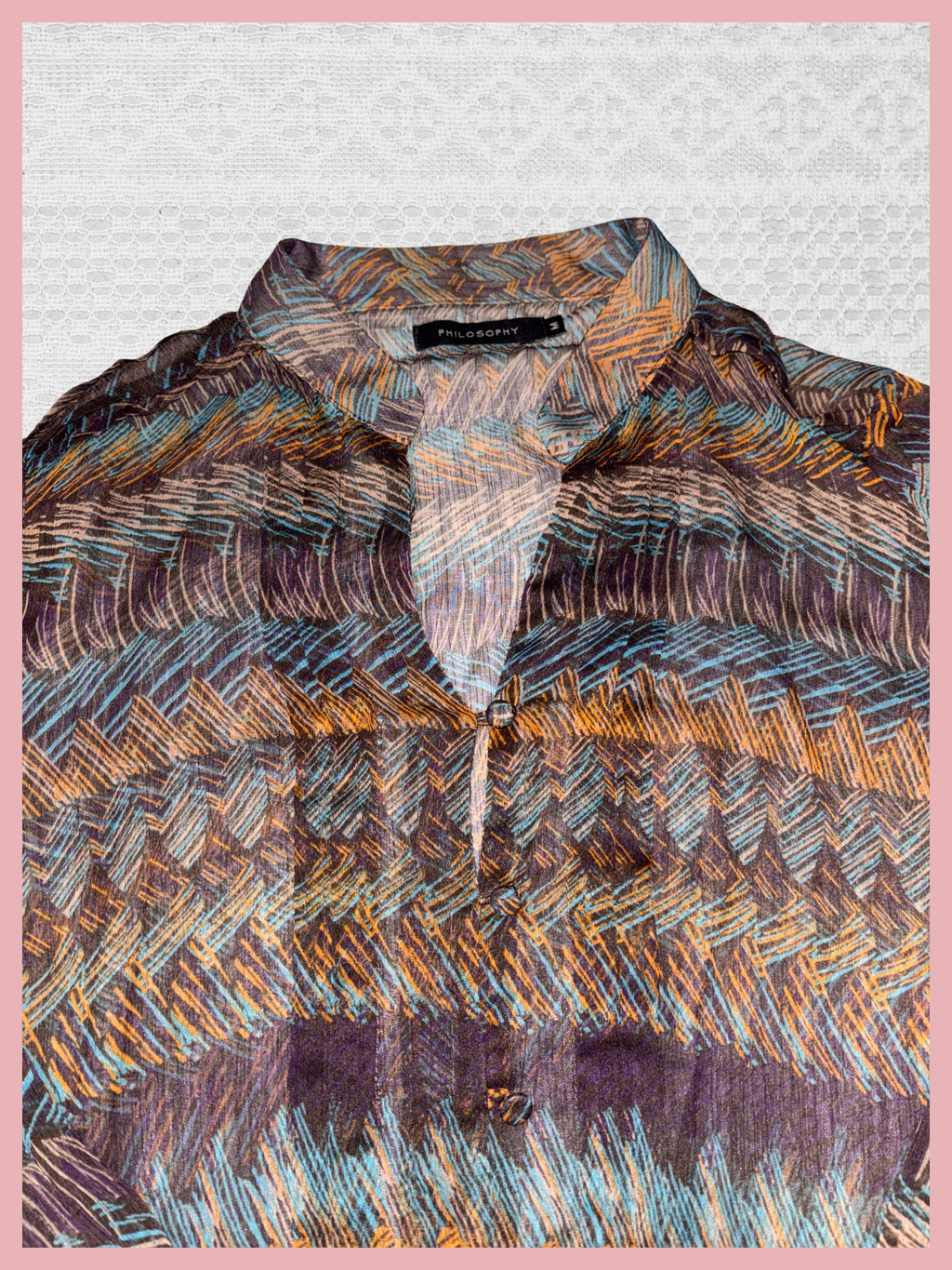 autumn haze — blusa vintage estampada