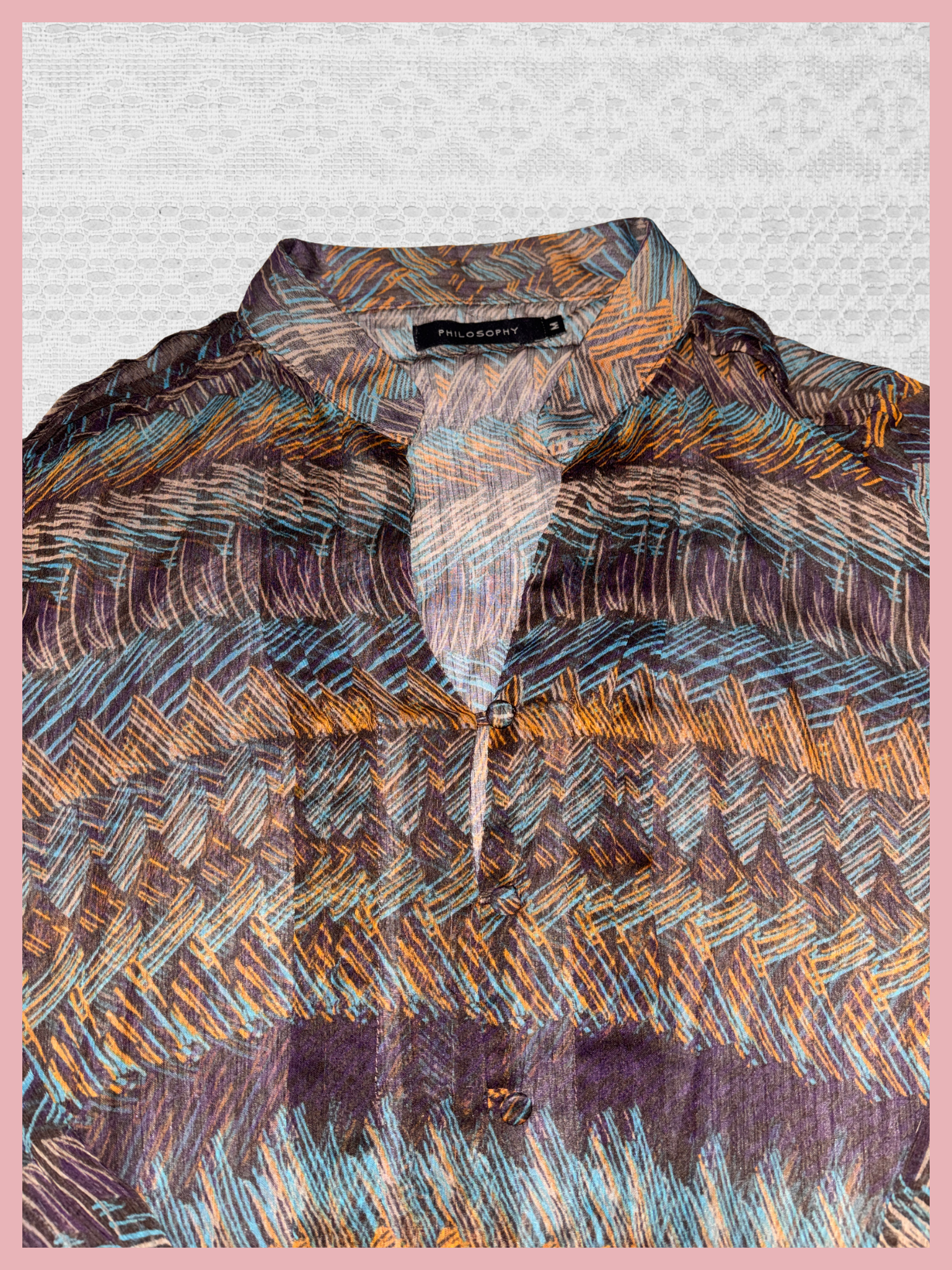 autumn haze — blusa vintage estampada