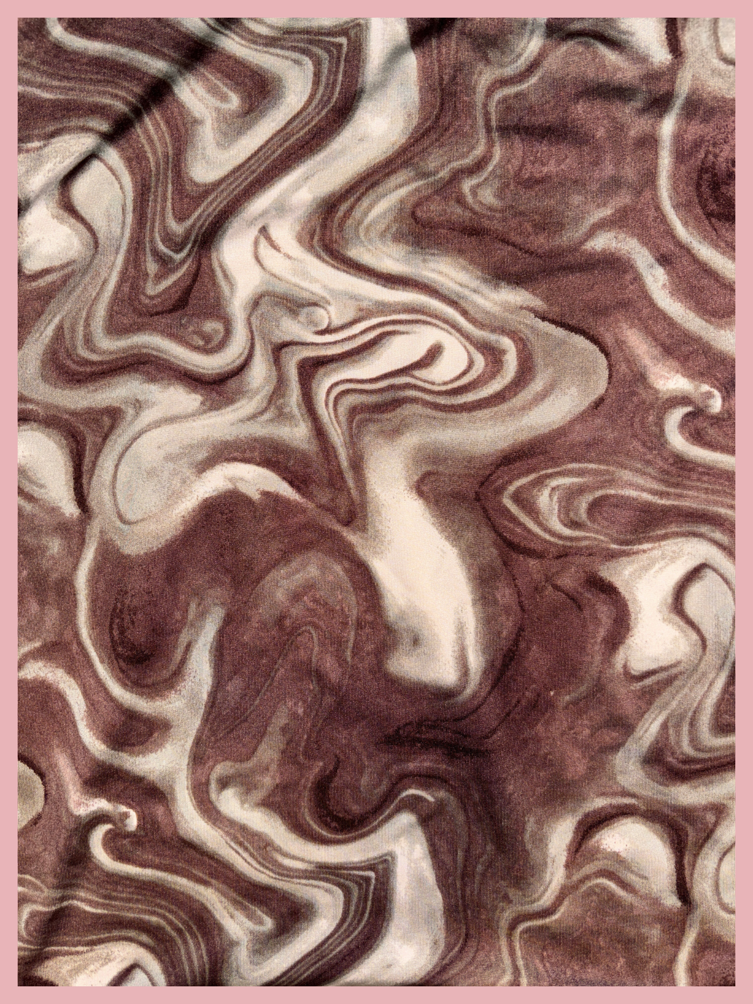 warm marble — tank top estampado marrón