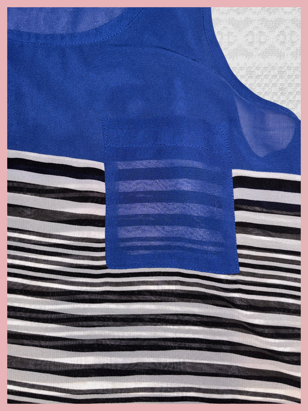 sailor soul — top azul marino bicolor